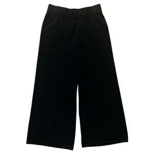 Sioni High Rise Wide Leg Black Knit Pants Medium